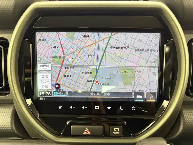 スズキ ハスラー タフワイルド 愛知県 2024(令6)年 0.2万km スチールシルバーM TEIN車高調/スズキセーフティサポート/　　・デュアルカメラブレーキサポート/　　・車線逸脱警報機能/　　・車線逸脱抑制機能/　　・ふらつき警報/　　・アダプティブクルーズコントロール/　　・ハイビームアシスト/デジタルインナーミラー/ドライブレコーダー/純正9インチナビ/　　CD/DVD/BT/フルセグ/全方位モニター/ETC/革巻きステアリング/ステアリングリモコン/シートヒーター/ルーフレール/純正LEDヘッドライト/フォグランプ/社外15インチアルミホイール