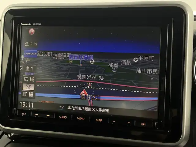 スズキ スペーシア カスタム HYBRID XS ターボ 福岡県 2018(平30)年 2.3万km ブリスクブルーメタリック/ブラック2トーンルーフ 純正８型ナビ/（ＣＤ　ＤＶＤ　ＢＴ　フルセグＴＶ）　/デュアルセンサーブレーキサポート　/衝突被害軽減ブレーキ　/レーンキープアシスト　/両側パワースライドドア　/シートヒーター　/アイドリングストップ /オートライト/LEDヘッドライト/フォグランプ