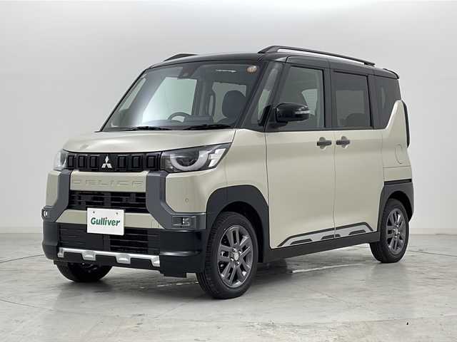 三菱 デリカミニ T プレミアム 宮城県 2025(令7)年 0.1万km未満 アイボリーⅡ 4WD/e-Assist/・衝突軽減ブレーキ/・踏み間違い衝突防止アシスト/・標識認識システム/・車線逸脱警報＆車線逸脱防止支援機能/・前方衝突予測警報/マイパイロット/・レーダクルーズコントロール/・車線維持支援機能/両側パワースライドドア/ハンズフリーオートスライドドア/純正9インチディスプレイオーディオ/(AM.FM.BT.AppleCarPlay.AndroidAuto)/フルセグTV/革巻ステアリング/ステアリングヒーター/パドルシフト/ハーフレザーシート/前席シートヒーター/スマートキー×２/シートバックテーブル/ロールアップサンシェード/アダプティブLEDヘッドライト/LEDフォグランプ/純正15インチAW