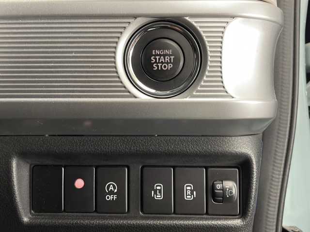 スズキ スペーシア HYBRID X 宮崎県 2018(平30)年 6.4万km オフブルーM 禁煙車/衝突被害軽減ブレーキ/社外ナビTV/（KXM-E502W/CD/DVD/Bluetooth/フルセグTV)/純正ビルトインETC/純正セキュリティアラーム/純正フロアマット/両側電動スライドドア/レーンディパーチャーアラート/クリアランスソナー/エネチャージ/シートヒーター/リアサーキュレーター/オートエアコン/スマートキー/プッシュエンジンスタート/スペアキー/新車時保証書/取扱い説明書
