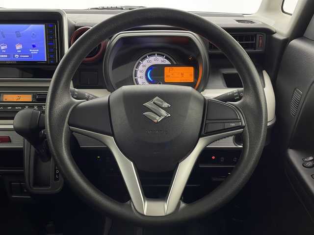 スズキ スペーシア HYBRID X 宮崎県 2018(平30)年 6.4万km オフブルーM 禁煙車/衝突被害軽減ブレーキ/社外ナビTV/（KXM-E502W/CD/DVD/Bluetooth/フルセグTV)/純正ビルトインETC/純正セキュリティアラーム/純正フロアマット/両側電動スライドドア/レーンディパーチャーアラート/クリアランスソナー/エネチャージ/シートヒーター/リアサーキュレーター/オートエアコン/スマートキー/プッシュエンジンスタート/スペアキー/新車時保証書/取扱い説明書