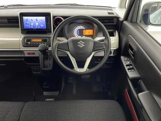 スズキ スペーシア HYBRID X 宮崎県 2018(平30)年 6.4万km オフブルーM 禁煙車/衝突被害軽減ブレーキ/社外ナビTV/（KXM-E502W/CD/DVD/Bluetooth/フルセグTV)/純正ビルトインETC/純正セキュリティアラーム/純正フロアマット/両側電動スライドドア/レーンディパーチャーアラート/クリアランスソナー/エネチャージ/シートヒーター/リアサーキュレーター/オートエアコン/スマートキー/プッシュエンジンスタート/スペアキー/新車時保証書/取扱い説明書