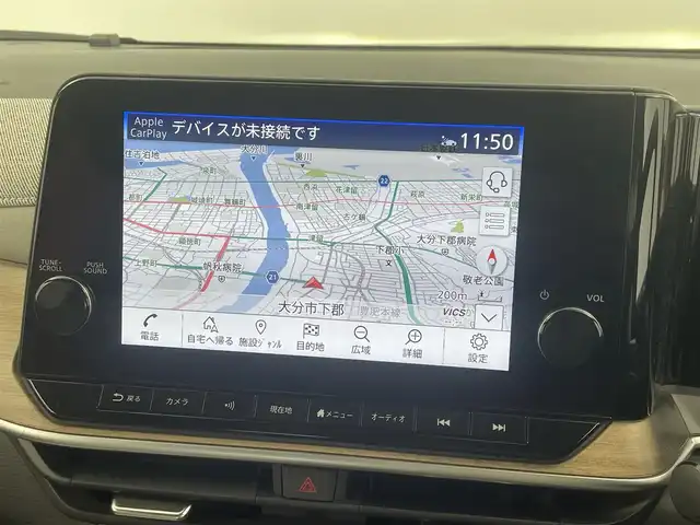 日産 オーラ G レザーエディション 大分県 2022(令4)年 1.2万km ミッドナイトブラック/サンライズカッパー 純正ナビ/（フルセグ/applecarplay/AM/FM)/BOSEサウンド/全周囲カメラ　/ＥＴＣ　/前後クリアランスソナー　/インテリジェントエマージェンシーブレーキ/・踏み間違い防止　/・車線逸脱防止支援システム　/・車線逸脱警報/・ふらつき警報　/・標識認識機能/・後側方衝突防止支援システム/・後側方車両検知警報/・後退車両検知警報/・オートマチックハイビーム/・ブラインドスポットモニター/デジタルインナーミラー/前方ドライブレコーダー/レザーシート/ステアリングヒーター/前席シートヒーター/電動パーキングブレーキ/オートブレーキホールド/オートライト/ステアリングスイッチ/LEDヘッドライト/フォグライト/プッシュスタート/純正アルミホイール/保証書・取扱説明書/スペアキー
