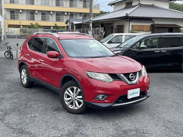 日産 エクストレイル 20X エマージェンシーブレーキ 大阪府 2014(平26)年 9.5万km バーニングレッド 純正SDナビ MM514D-L/CD.DVD.BT.フルセグ/バックカメラ/パワーバックドア/スマートキー×2/プッシュスタート/前席シートヒーター/純正フロアマット/ルーフレール/アイドリングストップ/ETC