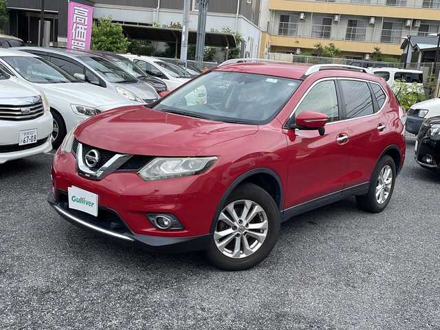 日産 エクストレイル 20X エマージェンシーブレーキ 大阪府 2014(平26)年 9.5万km バーニングレッド 純正SDナビ MM514D-L/CD.DVD.BT.フルセグ/バックカメラ/パワーバックドア/スマートキー×2/プッシュスタート/前席シートヒーター/純正フロアマット/ルーフレール/アイドリングストップ/ETC