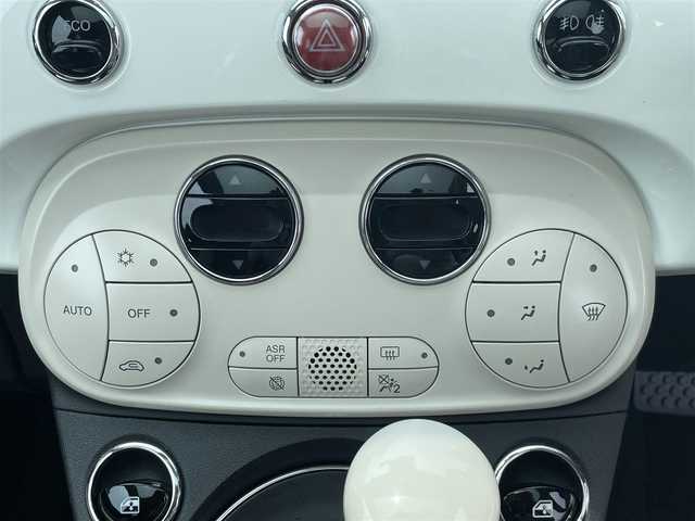 フィアット ５００ ツインエア ドルチェヴィータ 宮崎県 2022(令4)年 3.4万km 白 禁煙車/ガラスルーフ/純正ディスプレイオーディオ/（Bluetooth/AM/FM/USB）/USB入力端子/ETC/純正前後ドライブレコーダー/ステアリングリモコン/パドルシフト/クルーズコントロール/ハーフレザーシート/アイドリングストップ/純正HIDヘッドライト/純正フロアマット/純正15インチアルミ