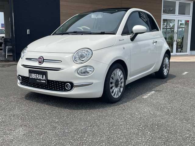 フィアット ５００ ツインエア ドルチェヴィータ 宮崎県 2022(令4)年 3.4万km 白 禁煙車/ガラスルーフ/純正ディスプレイオーディオ/（Bluetooth/AM/FM/USB）/USB入力端子/ETC/純正前後ドライブレコーダー/ステアリングリモコン/パドルシフト/クルーズコントロール/ハーフレザーシート/アイドリングストップ/純正HIDヘッドライト/純正フロアマット/純正15インチアルミ