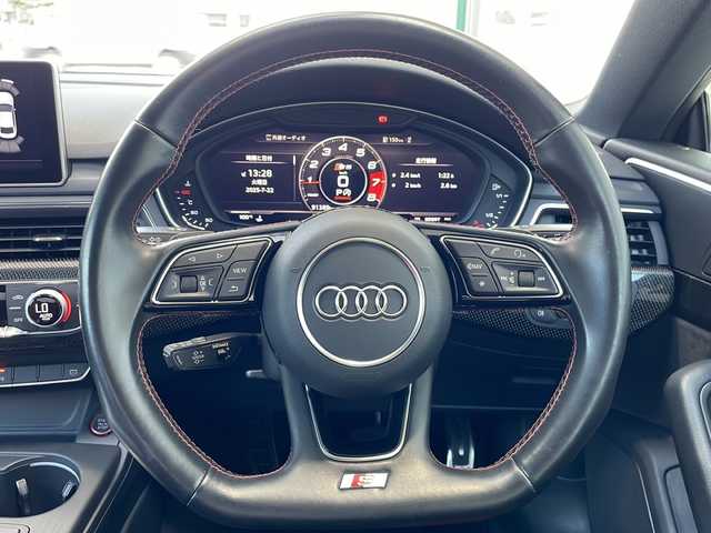 アウディ Ｓ５ 愛知県 2018(平30)年 9.2万km ミトスブラックメタリック /正規ディーラー車//禁煙車//バーチャルコックピット//後期型グリル//メーカーメモリナビ//フルセグTV/BT/AM/FM/CD/DVD/SD/USB/AUX//バックカメラ//ビルトインETC2.0//ドライブレコーダー//前席パワーシート//運転席シートメモリー//前席シートヒーター//前席マッサージ機能付き//赤革シート//カーボンインテリア//ESC//純正20インチAW//ACC//パーキングエイド//パークアシスト//エフィシェントアシスト//サイドアシスト//アウディプレセンス//アクティブレーンアシスト//電格オートリトラクタブルミラー//LEDオートライト//F・Rフォグ//オートハイビーム//革巻きステアリング//パドルシフト//ステアリングスイッチ//12V・USB電源//スマートキー//保証書/取説/記録簿R1-R3　R5-R6//スペアキー有//純正19インチAW有//純正グリル有