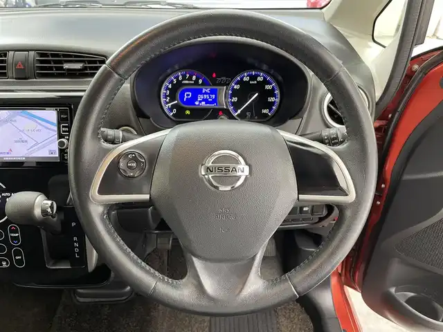 日産 デイズ ハイウェイスターX 滋賀県 2016(平28)年 7万km スカーレット 7インチ純正ナビ/（BT/CD/USB/DVD/フルセグ）/ドライブレコーダー（前）/衝突軽減ブレーキ/ETC/全方位カメラ/オートエアコン/アイドリングストップ/電動格納ミラー/スマートキー/ステアリングスイッチ/スマートキー