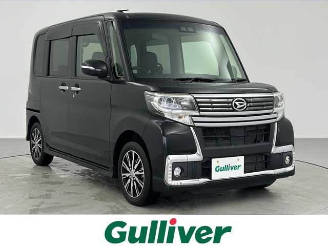 ダイハツ タント カスタム X トップED SA Ⅲ 愛知県 2017(平29)年 5.3万km ブラックマイカメタリック パイオニアナビ　AVIC-RZ302/CD/DVD/ワンセグTV/左側パワースライドドア/衝突軽減ブレーキ/レーンキープアシスト/オートハイビーム/シートヒーター　/オートLEDライト　/フォグライト　/純正１４インチアルミホイール