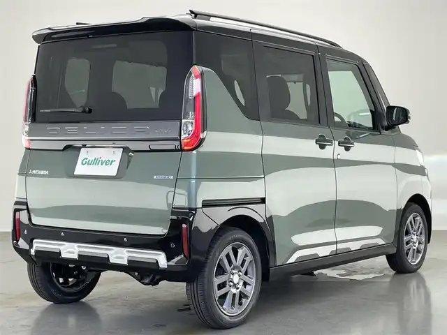 三菱 デリカミニ T プレミアム 愛知県 2025(令7)年 0.1千km 緑 届出済未使用車/純正９インチディスプレイオーディオ/デジタルインナーミラー/アラウンドビューモニター/マイパイロット/パドルシフト/両側パワースライドドア/レーダークルーズコントロール/シートヒーター/LEDオートライト/フォグランプ/ステアリングヒーター/ETC/コーナーセンサー/純正アルミホイール/ハーフレザーシート/禁煙車