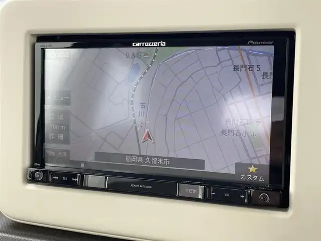スズキ ラパン L 佐賀県 2018(平30)年 4.4万km コフレピンクパールメタリック 社外メモリーナビゲーション/・ワンセグTV/CD/DVD/SD/ETC/レーダーブレーキサポート/横滑り防止装置/D席シートヒーター/ISOFIX対応/プッシュスタート/スマートキー/ドアバイザ―/取扱説明書/スペアキー１本