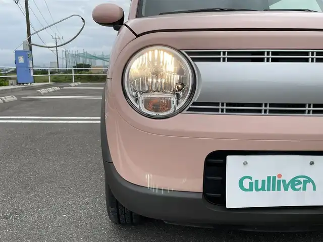 スズキ ラパン L 佐賀県 2018(平30)年 4.4万km コフレピンクパールメタリック 社外メモリーナビゲーション/・ワンセグTV/CD/DVD/SD/ETC/レーダーブレーキサポート/横滑り防止装置/D席シートヒーター/ISOFIX対応/プッシュスタート/スマートキー/ドアバイザ―/取扱説明書/スペアキー１本