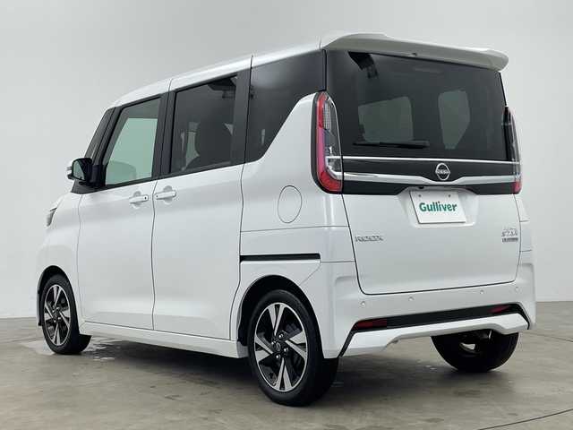 日産 ルークス HWS Gターボ プロパイロットED 鹿児島県 2024(令6)年 0.9万km ホワイトパール 純正9インチディスプレイオーディオ/(BT/AM/FM/HDMI/フルセグTV)/プロパイロット/エマージェンシーブレーキ/アラウンドビューモニター/オートマチックハイビーム/アイドリングストップ/バックカメラ/両側パワースライドドア/純正15インチアルミホイール/純正LEDヘッドライト/純正フロアマット/レーンキープアシスト/前後コーナーセンサー/ターボ