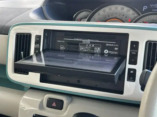 ダイハツ ムーヴ キャンバス G メイクアップ リミテッド　SAⅢ 静岡県 2020(令2)年 3.3万km パールホワイトⅢ/ファインミントメタリック 2トーン 純正8型ナビ/（フルセグTV/FM/AM/Bluetooth/CD/DVD/iPod）/両側電動スライド/全周囲カメラ/ETC/オートライト/オートハイビーム/LEDライト/スマートキー/プッシュスタート/ベンチシート/フルフラットシート/純正フロアマット