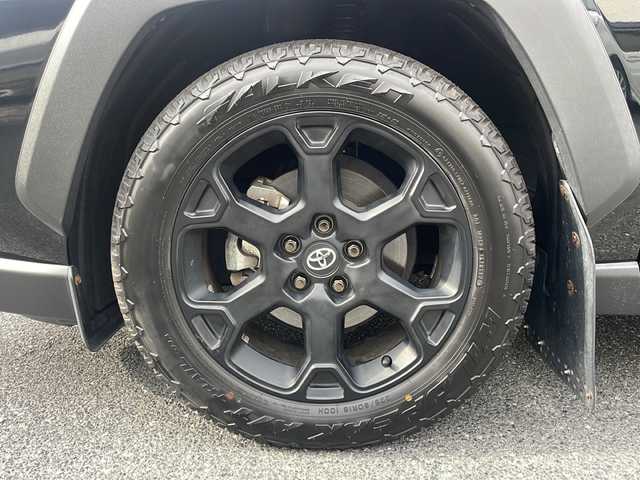 トヨタ ＲＡＶ４ アドベンチャー オフロードPKG 広島県 2021(令3)年 0.8万km アティチュードブラックマイカ /登録時走行距離/　　　　　　　7730キロ/ワンオーナー/社外ナビ/バックカメラ/地デジ/黒革シート/エアシート/PCS/パワーバックドア/ルーフレール/ビルトインETC/新車時整備手帳/　　【保証書】/取扱説明書/