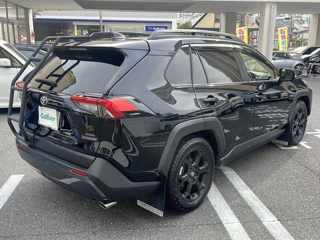トヨタ ＲＡＶ４ アドベンチャー オフロードPKG 広島県 2021(令3)年 0.8万km アティチュードブラックマイカ /登録時走行距離/　　　　　　　7730キロ/ワンオーナー/社外ナビ/バックカメラ/地デジ/黒革シート/エアシート/PCS/パワーバックドア/ルーフレール/ビルトインETC/新車時整備手帳/　　【保証書】/取扱説明書/