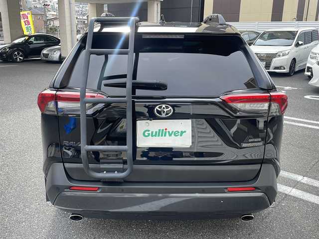 トヨタ ＲＡＶ４ アドベンチャー オフロードPKG 広島県 2021(令3)年 0.8万km アティチュードブラックマイカ /登録時走行距離/　　　　　　　7730キロ/ワンオーナー/社外ナビ/バックカメラ/地デジ/黒革シート/エアシート/PCS/パワーバックドア/ルーフレール/ビルトインETC/新車時整備手帳/　　【保証書】/取扱説明書/