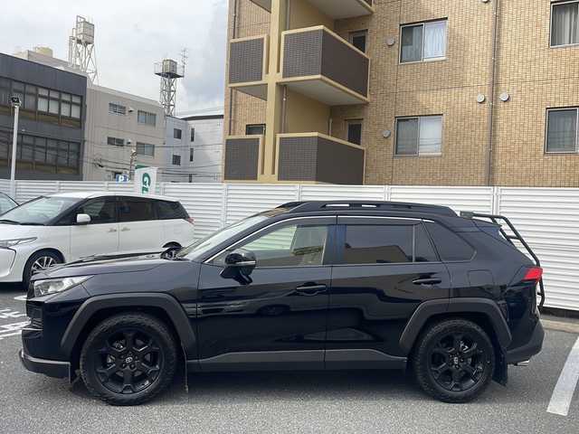 トヨタ ＲＡＶ４ アドベンチャー オフロードPKG 広島県 2021(令3)年 0.8万km アティチュードブラックマイカ /登録時走行距離/　　　　　　　7730キロ/ワンオーナー/社外ナビ/バックカメラ/地デジ/黒革シート/エアシート/PCS/パワーバックドア/ルーフレール/ビルトインETC/新車時整備手帳/　　【保証書】/取扱説明書/