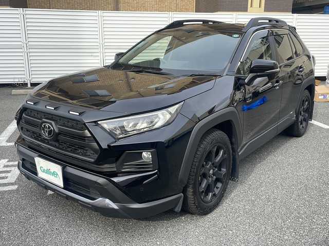 トヨタ ＲＡＶ４ アドベンチャー オフロードPKG 広島県 2021(令3)年 0.8万km アティチュードブラックマイカ /登録時走行距離/　　　　　　　7730キロ/ワンオーナー/社外ナビ/バックカメラ/地デジ/黒革シート/エアシート/PCS/パワーバックドア/ルーフレール/ビルトインETC/新車時整備手帳/　　【保証書】/取扱説明書/