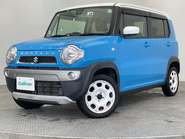 スズキ ハスラー G 栃木県 2017(平29)年 4.9万km 青 カロッツェリアナビナビ/(ワンセグTV/SD)/ドライブレコーダー/レーダーブレーキサポート/シートヒーター/アイドリングストップ/スマートキー/プッシュスタート/横滑り防止装置/ハンドルカバー/電動格納ミラー