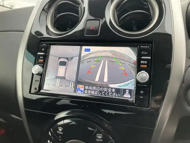 日産 ノート X DIG－S 鳥取県 2016(平28)年 5.3万km 茶 スーパーチャージャー/純正ナビ／フルセグ／ＤＶＤ／ＣＤ／ＢＴ/アラウンドビュー/ＥＴＣ/エマージェンシーブレーキ/レーンキープアシスト/ＬＥＤヘットライト/オートライト/プッシュスタート/アイドリングストップ/ウィンカーミラー/フォグライト/フロアマット/ドアバイザー