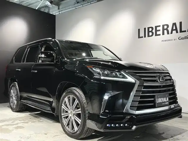 レクサス ＬＸ 570 道央・札幌 2016(平28)年 4.2万km ブラック 純正メーカーナビ(フルセグTV/BT/SD/CD/DVD)/クールBOX/電動サンルーフ/ホワイトレザーシート/パワーシート(全席)/シートヒーター(D/N)/シートベンチレーション(D/N)/エアサスペンション(乗降モード付)/パノラミックビューモニター/本木目+本革ステアリング/ステアリングヒーター/ヘッドアップディスプレイ/三眼LEDヘッドランプ/LEDシーケンシャルシグナルランプ(前後)/ブラインドスポットモニター/リアクロストラフィックアラート/LexusSafetySystem+/・プリクラッシュセーフティ/・レーダークルーズコントロール/・レーンディパーチャーアラート/・アダプティブハイビームシステム/社外エアロ(フロント/リア)/純正21インチ切削光輝アルミホイール