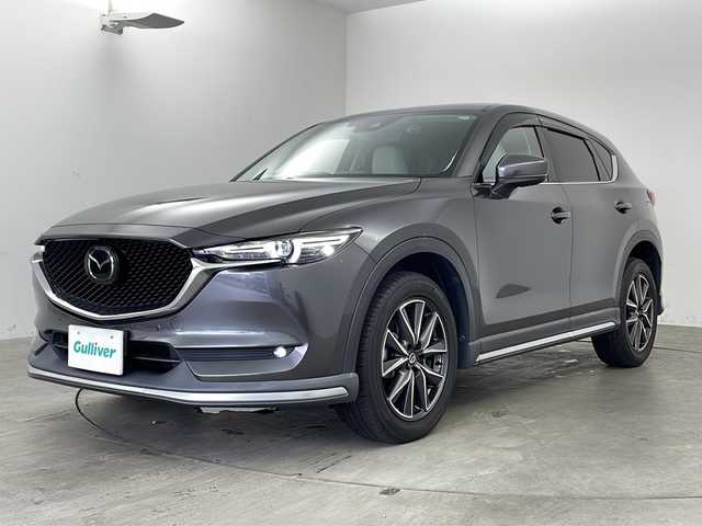マツダ ＣＸ－５ 25S Lパッケージ 兵庫県 2017(平29)年 7.2万km マシーングレープレミアムM ・純正ナビ&TV&CD&DVD&BT&USB&AUX/・BOSEサウンドシステム/・バック＆サイドカメラ/・社外フリップダウンモニター/・衝突軽減ブレーキ/・レーンキープアシスト/・クリアナンスソナー/・レーダークルーズコントロール/・レザーシート/・前席パワーシート/・全席シートヒーター/・ステアリングヒーター/・ETC/・前後ドライブレコーダー/・パワーバックドア/・LEDライト/・純正19インチアルミホイール/・純正フロアマット/・革巻きステアリング/・電動パーキングブレーキ/・ブレーキホールド/・アイドリングストップ/・スマートキー/・プッシュスタート/・カーテンエアバック/・W＋サイドエアバック