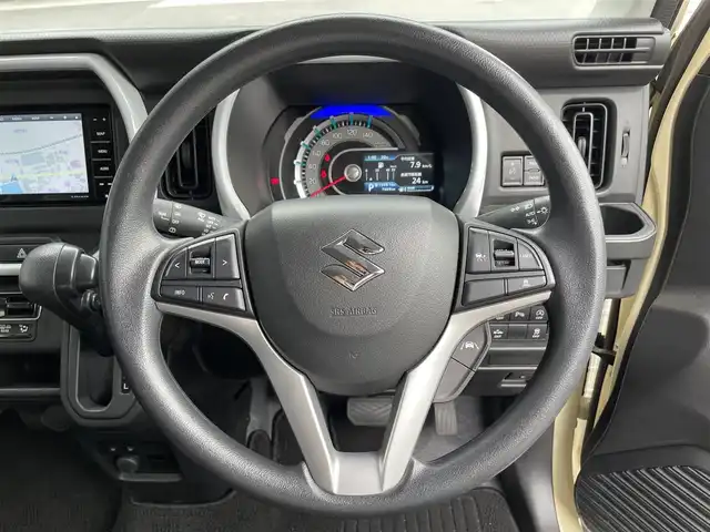 スズキ ハスラー HYBRID G 滋賀県 2023(令5)年 0.7万km ベージュ 純正ナビ/前方ドライブレコーダー/シートヒーター/衝突被害軽減ブレーキ/レーダークルーズコントロール/オートハイビーム/レーンキープアシスト/オートライト/プッシュスタート/スマートキー/ステアリングスイッチ