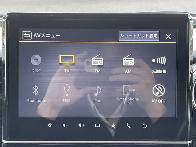 スズキ スペーシア カスタム HYBRID XS 群馬県 2023(令5)年 2.9万km ブルーイッシュブラックパール3 ワンオーナー/純正ナビ/　(AM/FM/TV/BT/USB/DISK)/全方位カメラ/両側パワースライドドア/衝突軽減ブレーキ/レーンキープアシスト/ヘッドアップディスプレイ/コーナーセンサー/横滑り防止機能/アイドリングストップ/レーダークルーズコントロール/ETC/前後ドライブレコーダー/純正ドアバイザー/純正フロアマット/AUTOライト/ステアリングリモコン/D側シートヒーター/後席サンシェード/保証書/取扱説明書/記録簿/スペアキー1