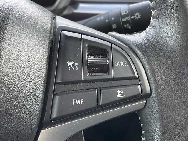 スズキ スペーシア カスタム HYBRID XS 群馬県 2023(令5)年 2.9万km ブルーイッシュブラックパール3 ワンオーナー/純正ナビ/　(AM/FM/TV/BT/USB/DISK)/全方位カメラ/両側パワースライドドア/衝突軽減ブレーキ/レーンキープアシスト/ヘッドアップディスプレイ/コーナーセンサー/横滑り防止機能/アイドリングストップ/レーダークルーズコントロール/ETC/前後ドライブレコーダー/純正ドアバイザー/純正フロアマット/AUTOライト/ステアリングリモコン/D側シートヒーター/後席サンシェード/保証書/取扱説明書/記録簿/スペアキー1