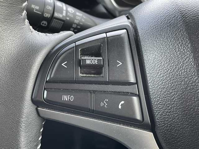 スズキ スペーシア カスタム HYBRID XS 群馬県 2023(令5)年 2.9万km ブルーイッシュブラックパール3 ワンオーナー/純正ナビ/　(AM/FM/TV/BT/USB/DISK)/全方位カメラ/両側パワースライドドア/衝突軽減ブレーキ/レーンキープアシスト/ヘッドアップディスプレイ/コーナーセンサー/横滑り防止機能/アイドリングストップ/レーダークルーズコントロール/ETC/前後ドライブレコーダー/純正ドアバイザー/純正フロアマット/AUTOライト/ステアリングリモコン/D側シートヒーター/後席サンシェード/保証書/取扱説明書/記録簿/スペアキー1