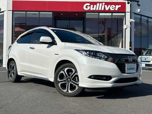 ホンダ ヴェゼル ハイブリッド Z ホンダセンシング 宮城県 2017(平29)年 12.1万km ホワイトオーキッドパール 登録時走行距離120605km/ワンオーナー/CD・DVD・TV・BT・AM/FM/バックカメラ/ETC/追従式クルーズコントロール/デュアルエアコン/ブレーキホールド/レーンキープ/プッシュスタート/衝突軽減機能/純正フロアマット/電動格納ミラー/ドアバイザー/フォグランプ/ナンバーフレーム