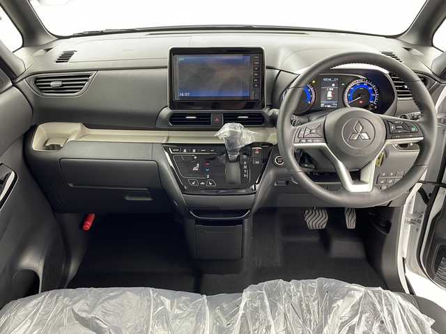 三菱 デリカミニ T プレミアム 福島県 2025(令7)年 0.1千km アメジストブラック/シルキーホワイト /届出済未使用車//4WD/e-Assist/・衝突被害軽減ブレーキシステム/・車線逸脱警報システム/・マイパイロット//全周囲カメラ//純正9型DAナビ/・BT.USB.スマホ連携//両側パワースライドドア/・ハンズフリーオートスライド//ハーフレザーシート/・前席シートヒーター//ステアリングスイッチ/・パドルシフト/・ステアリングヒーター//LEDヘッドライト/・LEDフォグライト//プッシュスタート//スマートキー×2//電動パーキングブレーキ//純正15インチAW//シートバックテーブル//ロールサンシェード//後席サーキュレーター