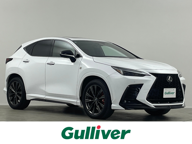 レクサス ＮＸ 350h Fスポーツ 埼玉県 2022(令4)年 2.8万km ホワイトノーヴァガラスフレーク サンルーフ　三眼ＬＥＤ　ＴＲＤエアロ　マフラー　アラウンドビューモニター　ＢＳＭ　ヘッドアップディスプレイ　シートヒーター　ベンチレーション　ステアリングヒーター　ドライブレコーダー　ＥＴＣ２．０
