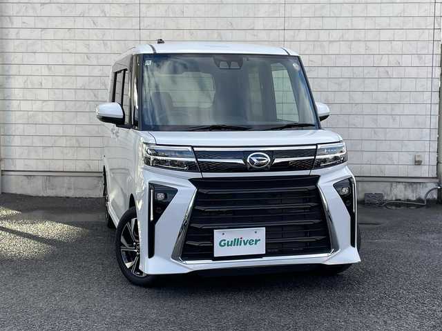 ダイハツ タント カスタム X 大分県 2022(令4)年 1.5万km シャイニングホワイトパール 社外メモリナビ CN-HA02WD/【フルセグ/DVD/BTオーディオ】/バックカメラ/両側パワースライドドア/ブラックハーフレザー調シート/純正14インチアルミホイール/スマートアシスト/クリアランスソナー/充電用USBソケット/電動パーキングブレーキ/前席シートヒーター/ETC/LEDヘッドライト/LEDフォグランプ/オートライト/ウインカーミラー/ステアリングリモコン/チルトステアリング/エンジンプッシュスタート/横滑り防止装置/アイドリングストップ/運転席シートリフター/リアプライバシーガラス/ドアバイザー/フロアマット/オートリトラミラー/カーテン＆サイド＆Wエアバッグ/ABS/スマートキー×2/保証書/車両取説