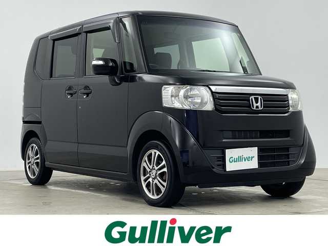 ホンダ Ｎ ＢＯＸ G Lパッケージ 鹿児島県 2014(平26)年 6.7万km スマートブラック ワンオーナー/社外メモリナビ/（AM/FM/CD/DVD/Bluetooth/ワンセグ）/片側パワースライドドア/前後ドライブレコーダー/ETC/スマートキー/ステアリングリモコン/横滑り防止装置/オートエアコン/純正フロアマット/純正AW14インチ