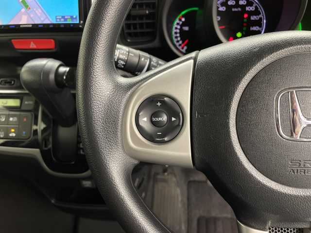 ホンダ Ｎ ＢＯＸ G Lパッケージ 鹿児島県 2014(平26)年 6.7万km スマートブラック ワンオーナー/社外メモリナビ/（AM/FM/CD/DVD/Bluetooth/ワンセグ）/片側パワースライドドア/前後ドライブレコーダー/ETC/スマートキー/ステアリングリモコン/横滑り防止装置/オートエアコン/純正フロアマット/純正AW14インチ