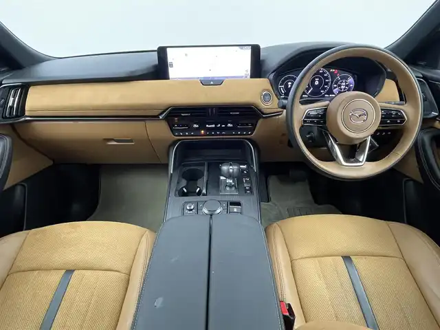 マツダ ＣＸ－６０ ＰＨＥＶ プレミアムスポーツ 埼玉県 2022(令4)年 0.9万km ロジウムホワイトプレミアムメタリック 360度ビューモニター 茶レザーシート BOSEサウンド サンルーフ BSM ステアリングヒーター パワーバックドア LEDヘッドライト ETC AC100V ベンチレーション シートヒーター
