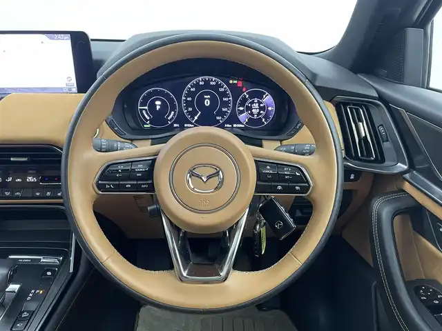 マツダ ＣＸ－６０ ＰＨＥＶ プレミアムスポーツ 埼玉県 2022(令4)年 0.9万km ロジウムホワイトプレミアムメタリック 360度ビューモニター 茶レザーシート BOSEサウンド サンルーフ BSM ステアリングヒーター パワーバックドア LEDヘッドライト ETC AC100V ベンチレーション シートヒーター