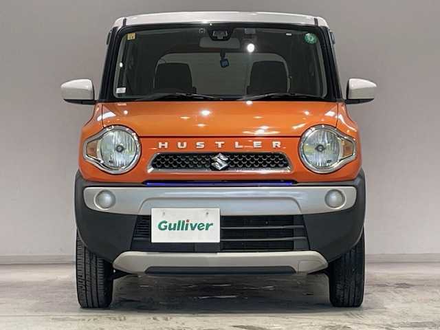 スズキ ハスラー G ターボ 宮城県 2014(平26)年 7.7万km パッションオレンジマイカ/スペリアホワイト ４WD/ターボ/純正ナビ/バックカメラ/衝突被害軽減システム/ダウンヒルアシストコントロール/シートヒーター/ベンチシート/LEDヘッドライト/前後ドライブレコーダー/プッシュスタート/純正アルミホイール/純正フロアマット/ビルトインETC/アイドリングストップ/横滑り/ツートンカラー/ドアバイザー/盗難防止装置