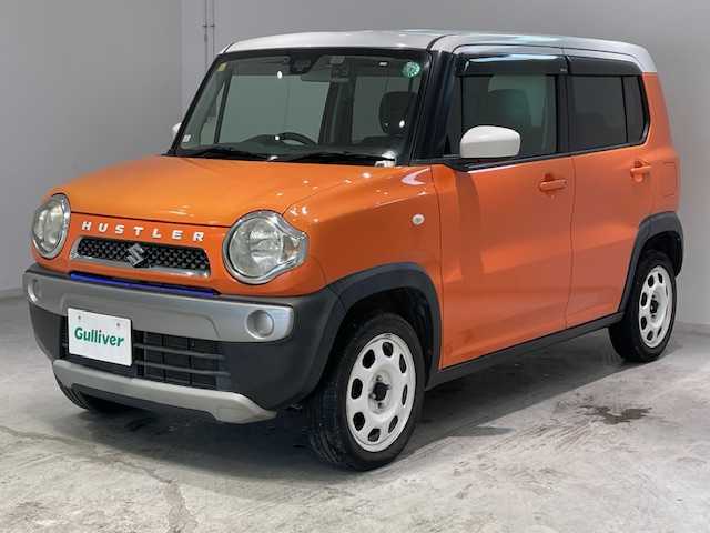 スズキ ハスラー G ターボ 宮城県 2014(平26)年 7.7万km パッションオレンジマイカ/スペリアホワイト ４WD/ターボ/純正ナビ/バックカメラ/衝突被害軽減システム/ダウンヒルアシストコントロール/シートヒーター/ベンチシート/LEDヘッドライト/前後ドライブレコーダー/プッシュスタート/純正アルミホイール/純正フロアマット/ビルトインETC/アイドリングストップ/横滑り/ツートンカラー/ドアバイザー/盗難防止装置