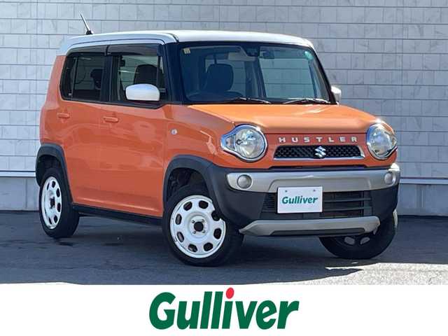 スズキ ハスラー G ターボ 群馬県 2014(平26)年 7.7万km パッションオレンジマイカ/スペリアホワイト ４WD/・ダウンヒルアシストコントロール/衝突被害軽減ブレーキ/純正ナビ/・ワンセグTV/CD/AUX/・バックカメラ/・ETC/・ドライブレコーダー/アイドリングストップ/ターボ/ベンチシート/・シートヒーター/プッシュスタート/・スマートキー/・スペアキー/社外LEDヘッドライト/純正フロアマット/ドアバイザー/グリップコントロール