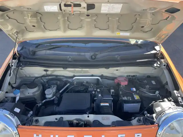 スズキ ハスラー G ターボ 群馬県 2014(平26)年 7.7万km パッションオレンジマイカ/スペリアホワイト ４WD/・ダウンヒルアシストコントロール/衝突被害軽減ブレーキ/純正ナビ/・ワンセグTV/CD/AUX/・バックカメラ/・ETC/・ドライブレコーダー/アイドリングストップ/ターボ/ベンチシート/・シートヒーター/プッシュスタート/・スマートキー/・スペアキー/社外LEDヘッドライト/純正フロアマット/ドアバイザー/グリップコントロール