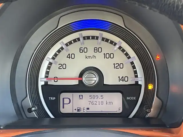 スズキ ハスラー G ターボ 群馬県 2014(平26)年 7.7万km パッションオレンジマイカ/スペリアホワイト ４WD/・ダウンヒルアシストコントロール/衝突被害軽減ブレーキ/純正ナビ/・ワンセグTV/CD/AUX/・バックカメラ/・ETC/・ドライブレコーダー/アイドリングストップ/ターボ/ベンチシート/・シートヒーター/プッシュスタート/・スマートキー/・スペアキー/社外LEDヘッドライト/純正フロアマット/ドアバイザー/グリップコントロール