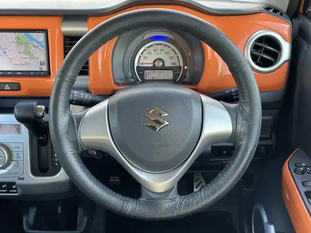 スズキ ハスラー G ターボ 群馬県 2014(平26)年 7.7万km パッションオレンジマイカ/スペリアホワイト ４WD/・ダウンヒルアシストコントロール/衝突被害軽減ブレーキ/純正ナビ/・ワンセグTV/CD/AUX/・バックカメラ/・ETC/・ドライブレコーダー/アイドリングストップ/ターボ/ベンチシート/・シートヒーター/プッシュスタート/・スマートキー/・スペアキー/社外LEDヘッドライト/純正フロアマット/ドアバイザー/グリップコントロール