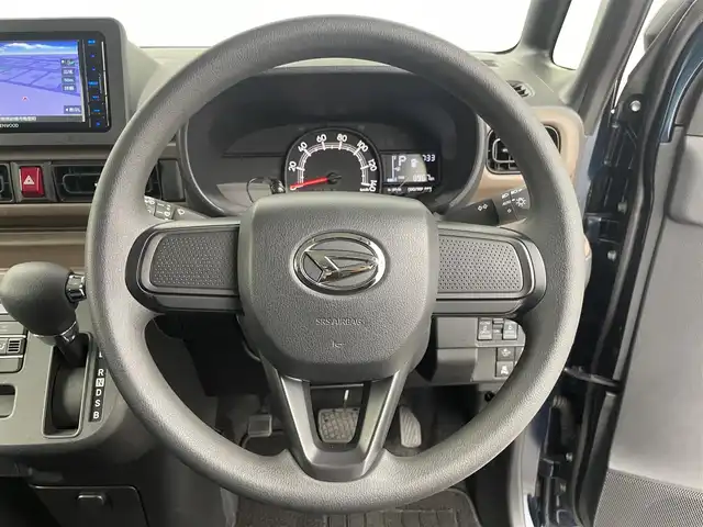 ダイハツ ムーヴ キャンバス セオリー X 群馬県 2023(令5)年 0.9万km レーザーブルークリスタルシャイン 衝突軽減　社外７型ナビ　両側パワースライドドア　ＬＥＤオートヘッドライト　前後コーナーセンサー　ＡＢＳ　横滑り防止装置　ＥＴＣ　アイドリングストップ　スマートキー　プッシュスタート　禁煙車