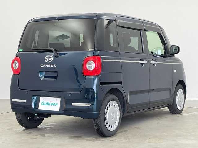 ダイハツ ムーヴ キャンバス セオリー X 新潟県 2023(令5)年 0.9万km レーザーブルークリスタルシャイン 衝突軽減/ケンウッド７型ナビ/(MDV-D310W)/(CD.DVD.フルセグ.Bluetooth)/両側パワースライドドア/ＬＥＤオートヘッドライト/前後コーナーセンサー/横滑り防止装置/ＥＴＣ/アイドリングストップ/スマートキー/プッシュスタート/禁煙車