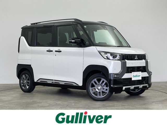 三菱 デリカミニ T プレミアム 群馬県 2025(令7)年 0.1千km 白Ⅱ 届出済未使用車　純正９インチディスプレイオーディオ　アラウンドビューモニター　マイパイロット　ＬＥＤライト　ＡＨＢ　シートヒーター　純正１５インチＡＷ　デジタルルームミラー　スマートキー　スペアキー