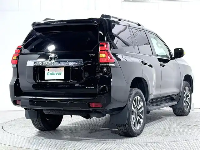トヨタ ランドクルーザー プラド TX Lパッケージ 大阪府 2022(令4)年 2.6万km ブラック サンルーフ ベージュ本革シート 9incナビTV バックカメラ パワーシート/ヒーター/エアコン レーダークルコン 衝突軽減ブレーキ レーンアシスト オートハイビーム ダウンヒルアシスト 前後ドライブレコーダー ETC